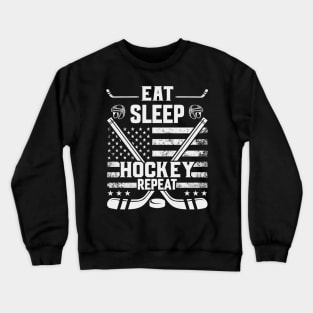 Eat Sleep Hockey Repeat Crewneck Sweatshirt